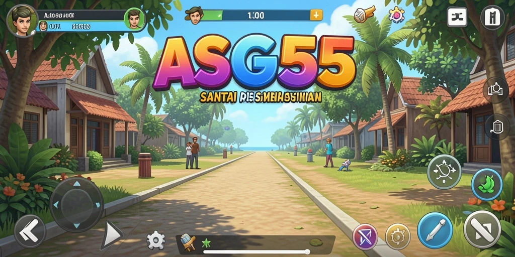 Tampilan gameplay ASG55 yang seru dan menghibur.