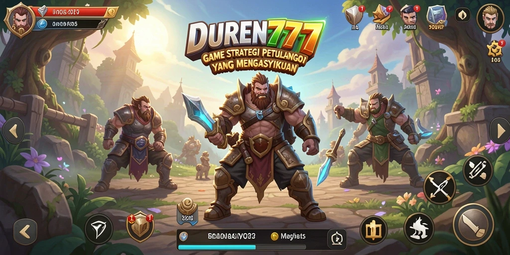 Tampilan gameplay seru dari DUREN777 yang penuh strategi dan petualangan.