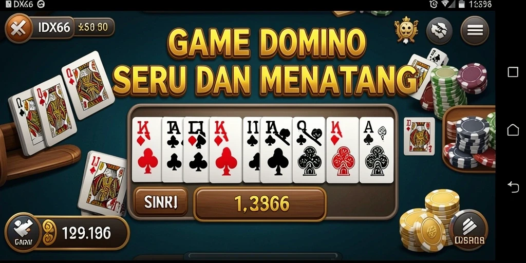 Gameplay seru IDX66, menampilkan keseruan permainan Domino.