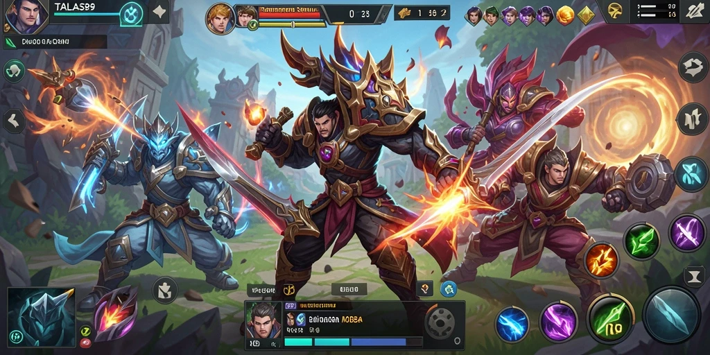 Tampilan gameplay TALAS89 yang seru dan menegangkan di arena MOBA.