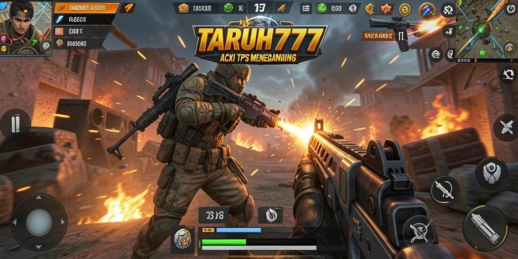 Tampilan gameplay menegangkan dari TARUH777 dengan aksi seru di setiap sudut.